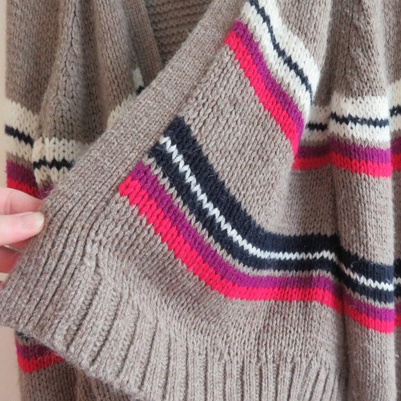 XIRENA Lander Striped Open Front Alpaca Blend Cardigan Bohemian Comfy - Size M - Picture 7 of 13